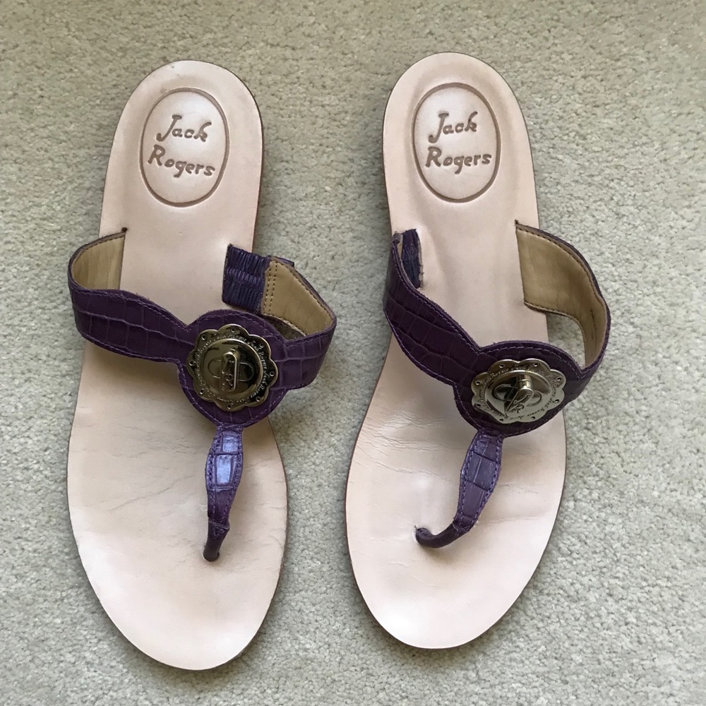 Jack Rogers Larissa Sandals. Color Berry. Size 7